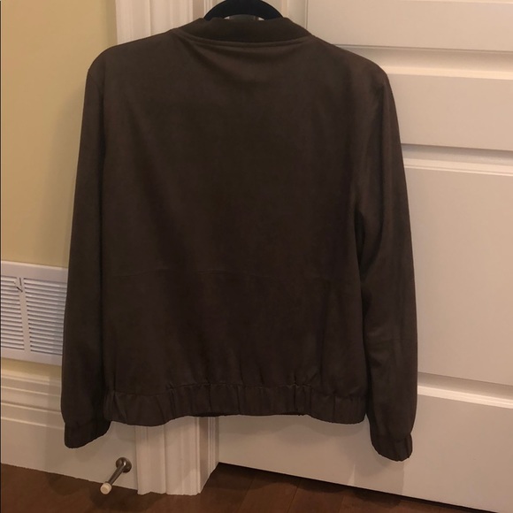 Forest green velvet bomber jacket - Picture 2 of 4